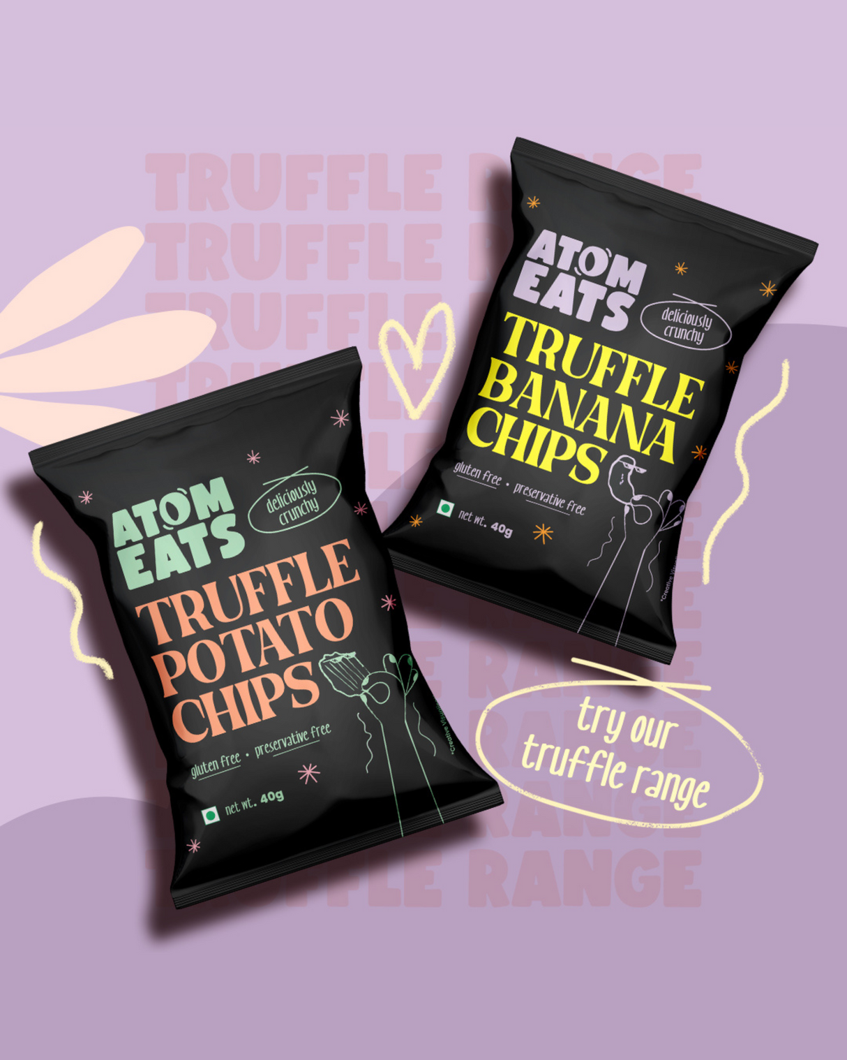 Atom Eats Truffle Banana Chips, 50g