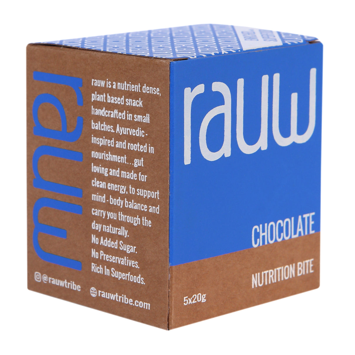 Rauw Chocolate Nutrition Bite, 100g (5x20g)