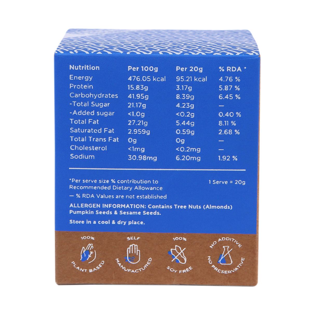 Rauw Chocolate Nutrition Bite, 100g (5x20g)