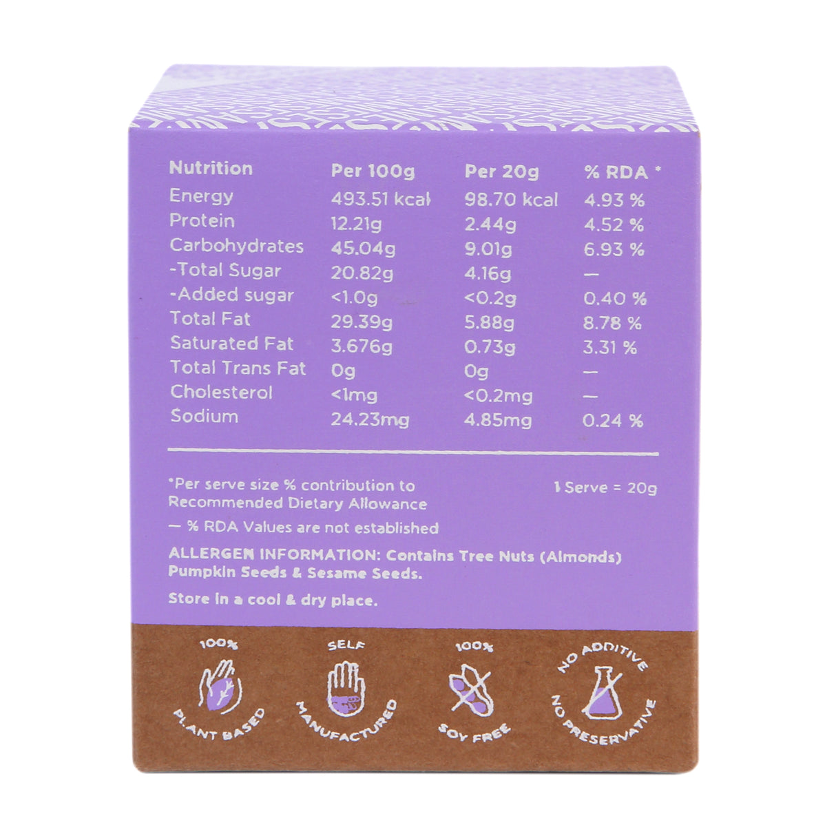 Rauw Sesame Nutrition Bite, 100g (5x20g)