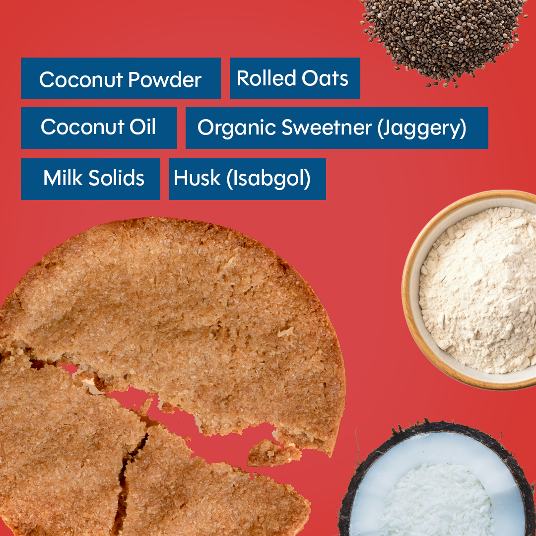Chuckle Coconut Crave Cookie,50g (Coconut, Gluten-Free, No Palm Oil)