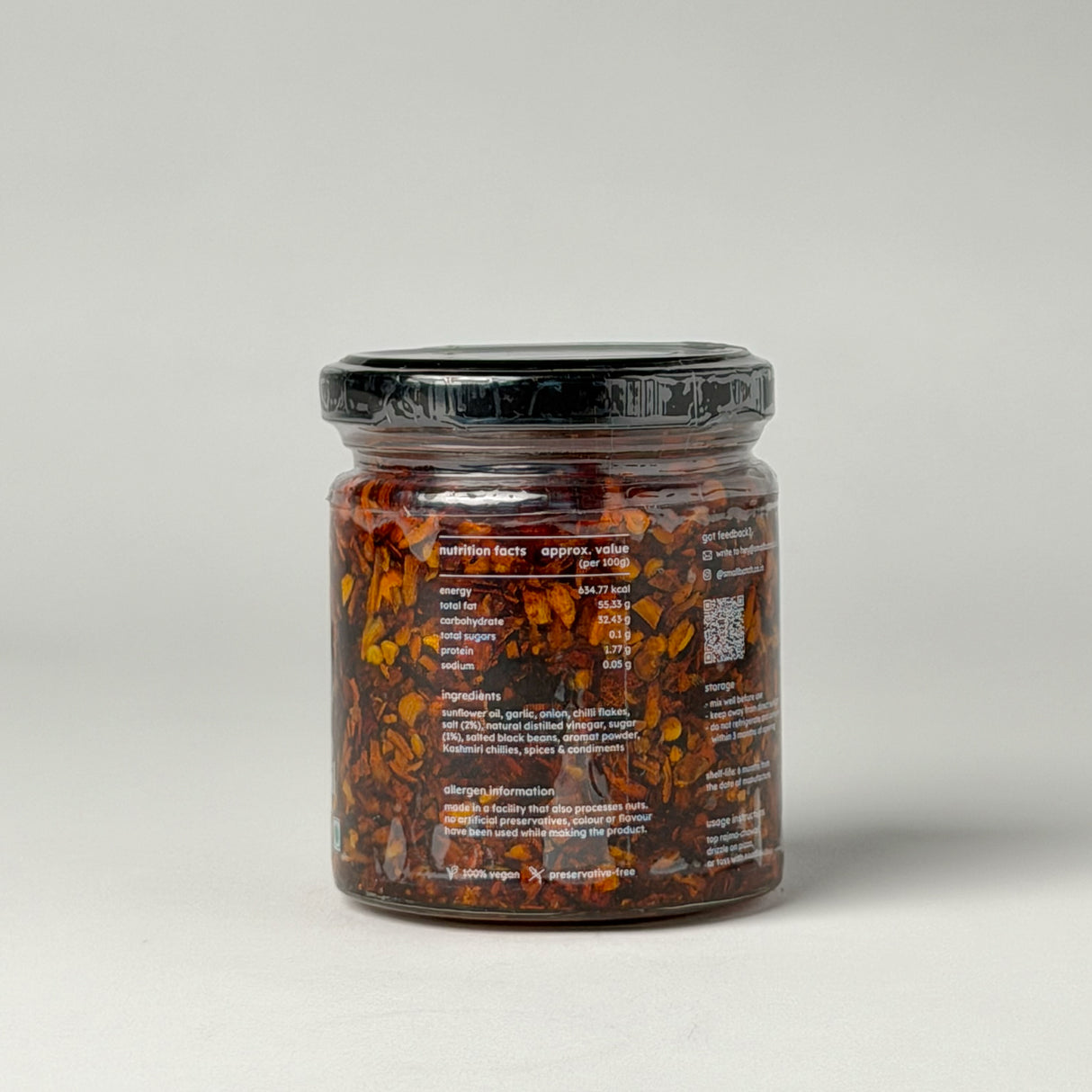 Small Batch Bean Infused Crispy Chilli Oil, 180g