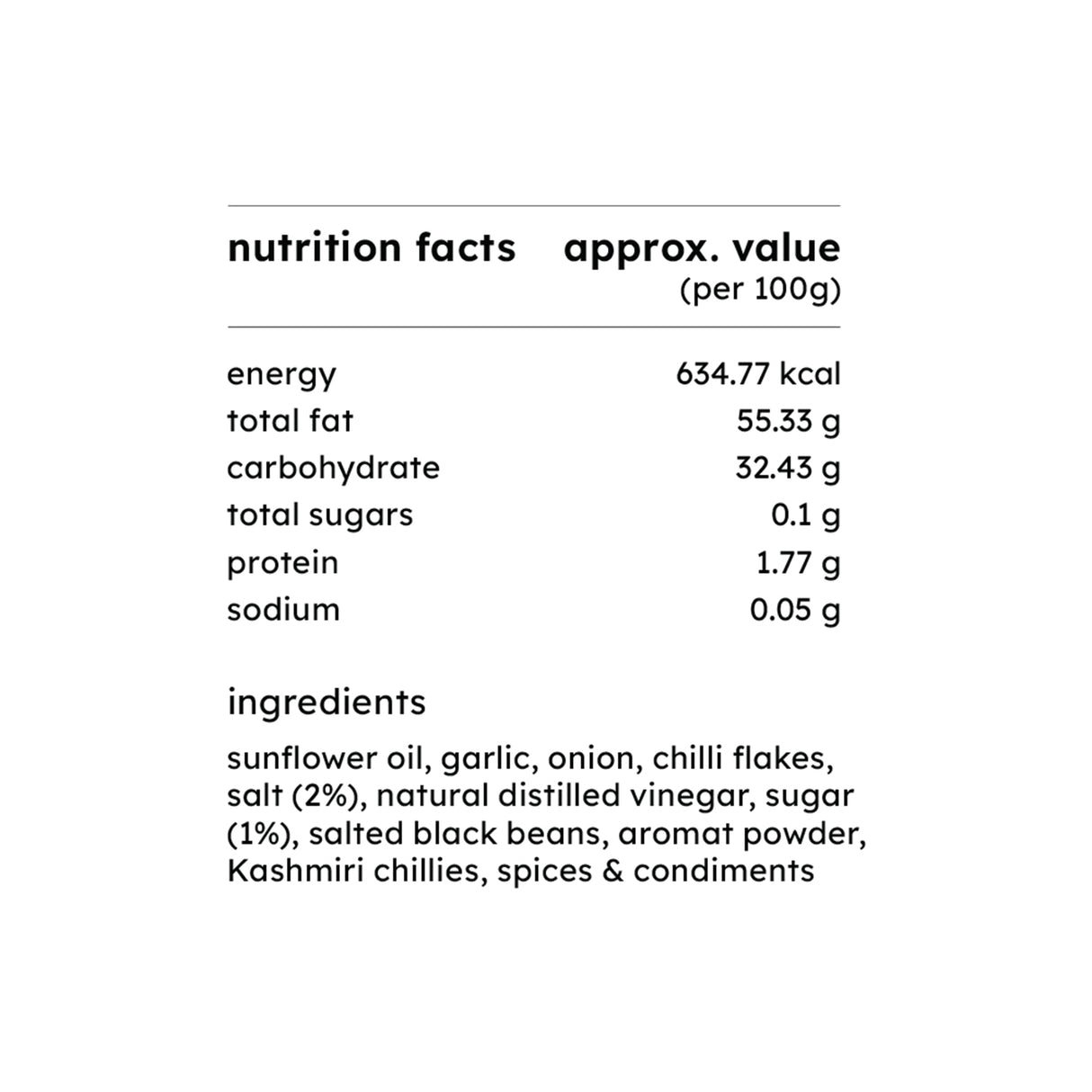 Small Batch Bean Infused Crispy Chilli Oil, 180g