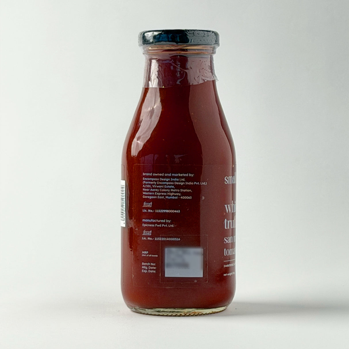 Small Batch White Truffle San Marzano Tomato Ketchup, 350g