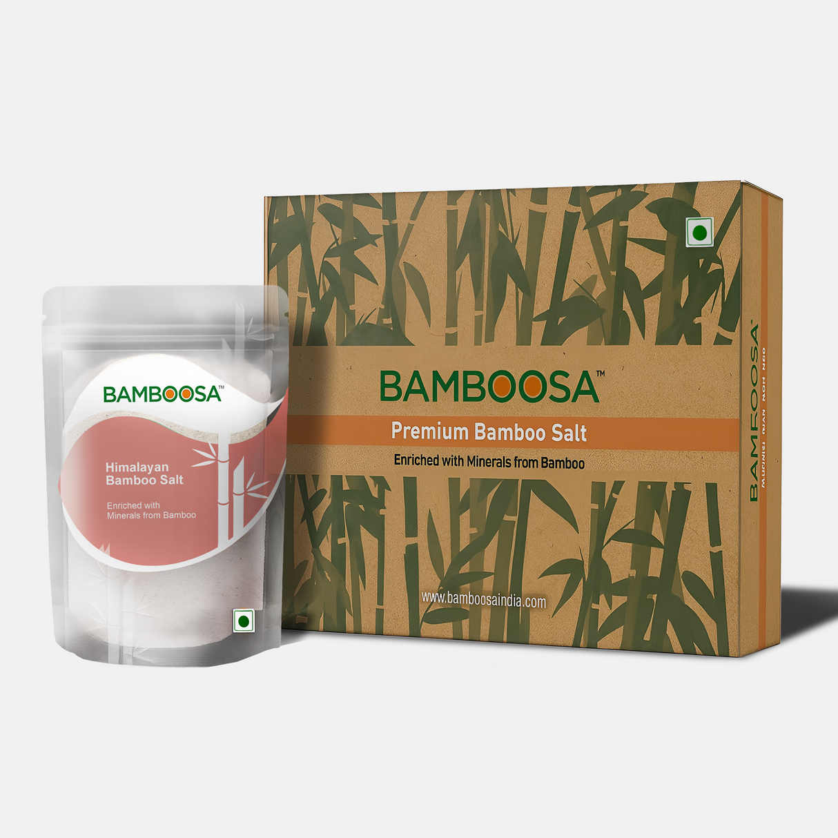 Bamboosa Himalayan Bamboo Salt,500g (Mineral-Rich, Alkaline Salt for Cooking & Wellness)