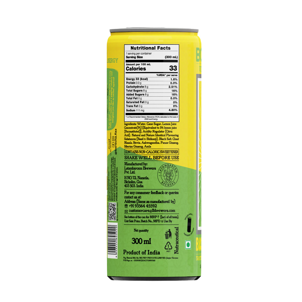 Borécha Basil Shikanji Bun-taa! Series, 300ml