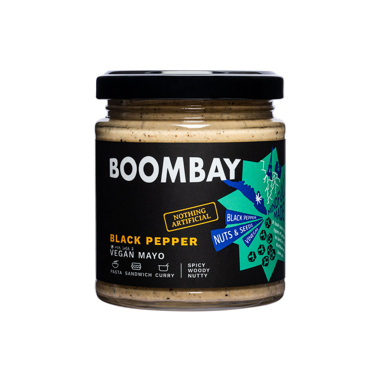 BOOMBAY Black Pepper Vegan Mayo, 190g