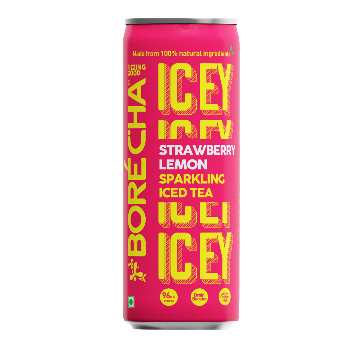 Borécha ICEY Strawberry Lemon Sparkling Iced Tea, 330ml