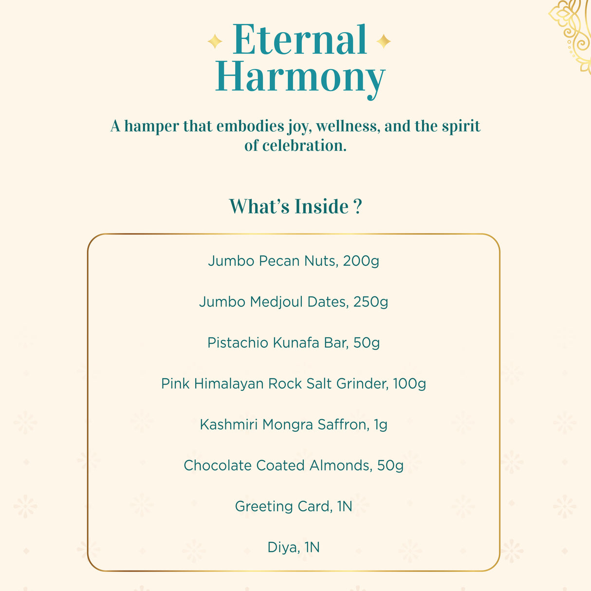 Urban Platter Eternal Harmony Hamper (Artisanal Chocolates and Gourmet Delicacies | Traditional Symmetrical Keepsake | Perfect for Luxury Gifting)