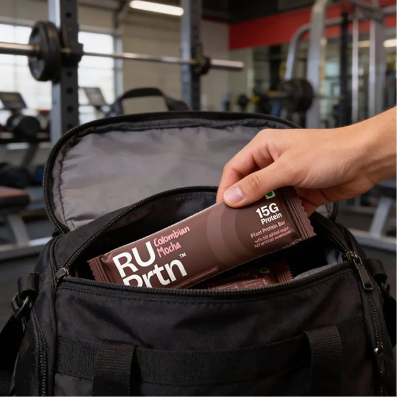 RU Prtn Colombian Mocha Plant Protein Bars,15g (Pack of 6, High Fiber, No Added Sugar, Coffee Energy Snack)