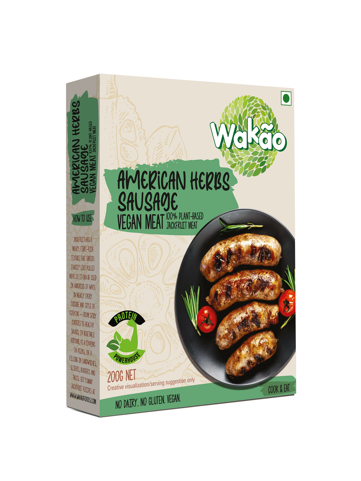 Wakao American Herb Sausages, 200g (Ready to cook)