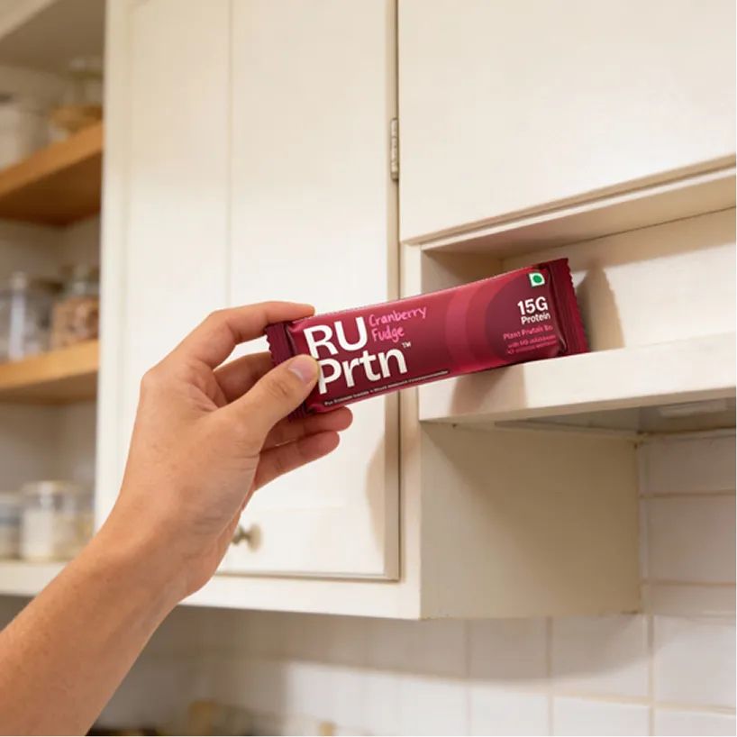 RU Prtn Cranberry Fudge Protein Bars,15g (Pack of 6, High Fiber, No Added Sugar, Sweet & Tangy Snack)