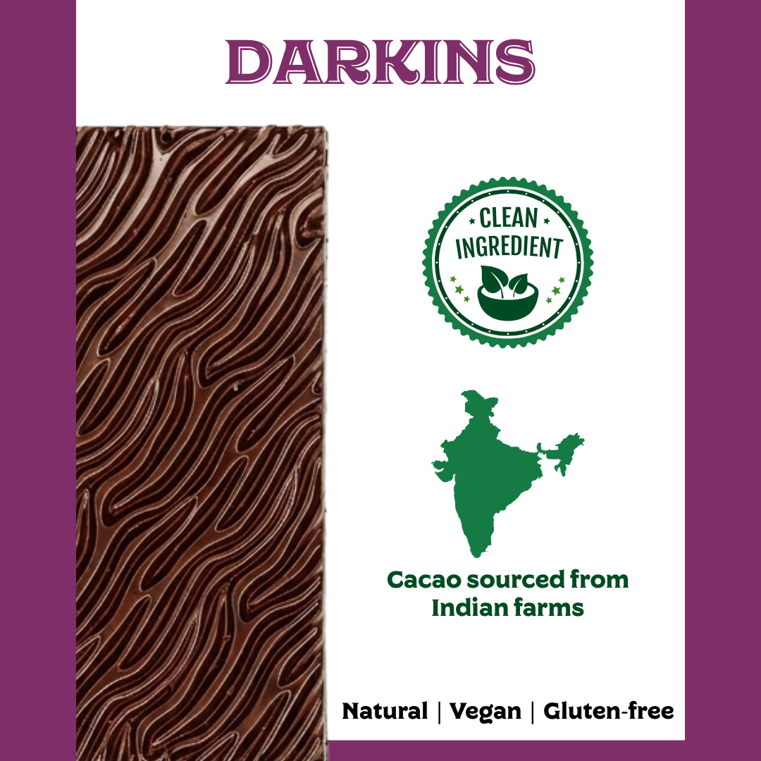 55% Dark Chocolate - Classic Tamil Nadu, 50g (Single-Origin Bean-to-Bar Chocolate | Made with Ethically Sourced Indian Cacao)