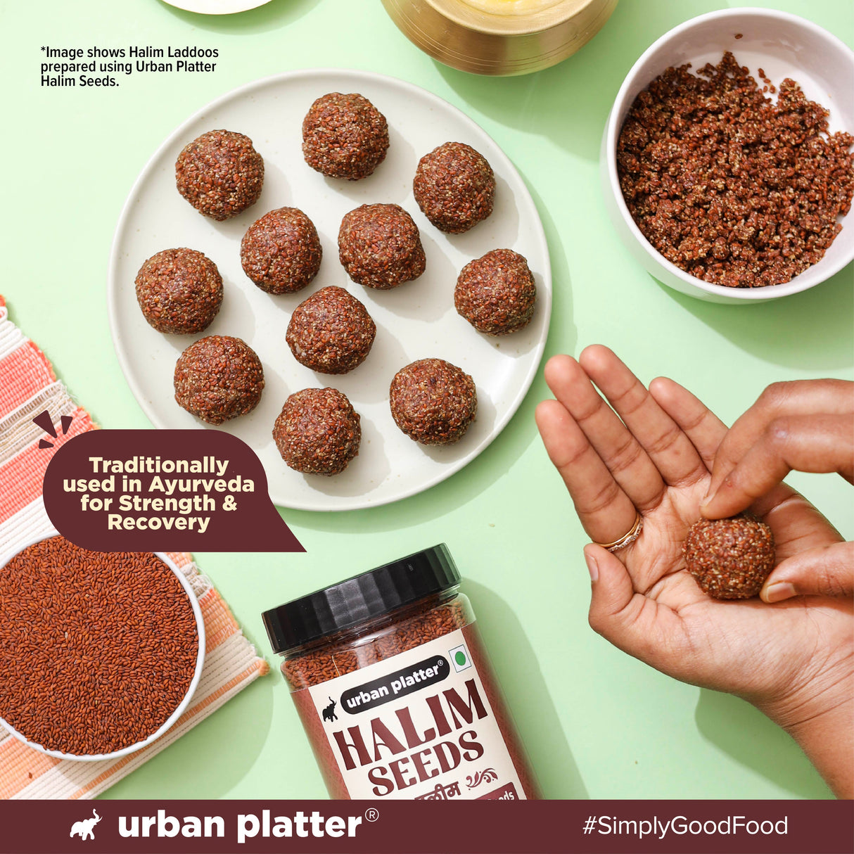 Urban Platter Halim Seeds, 150g (Garden Cress/ Aliv Seeds | Protein & Fiber Rich Superfood | Nutrient Dense Seeds for Laddoos, Halwa & Traditional Recipes)