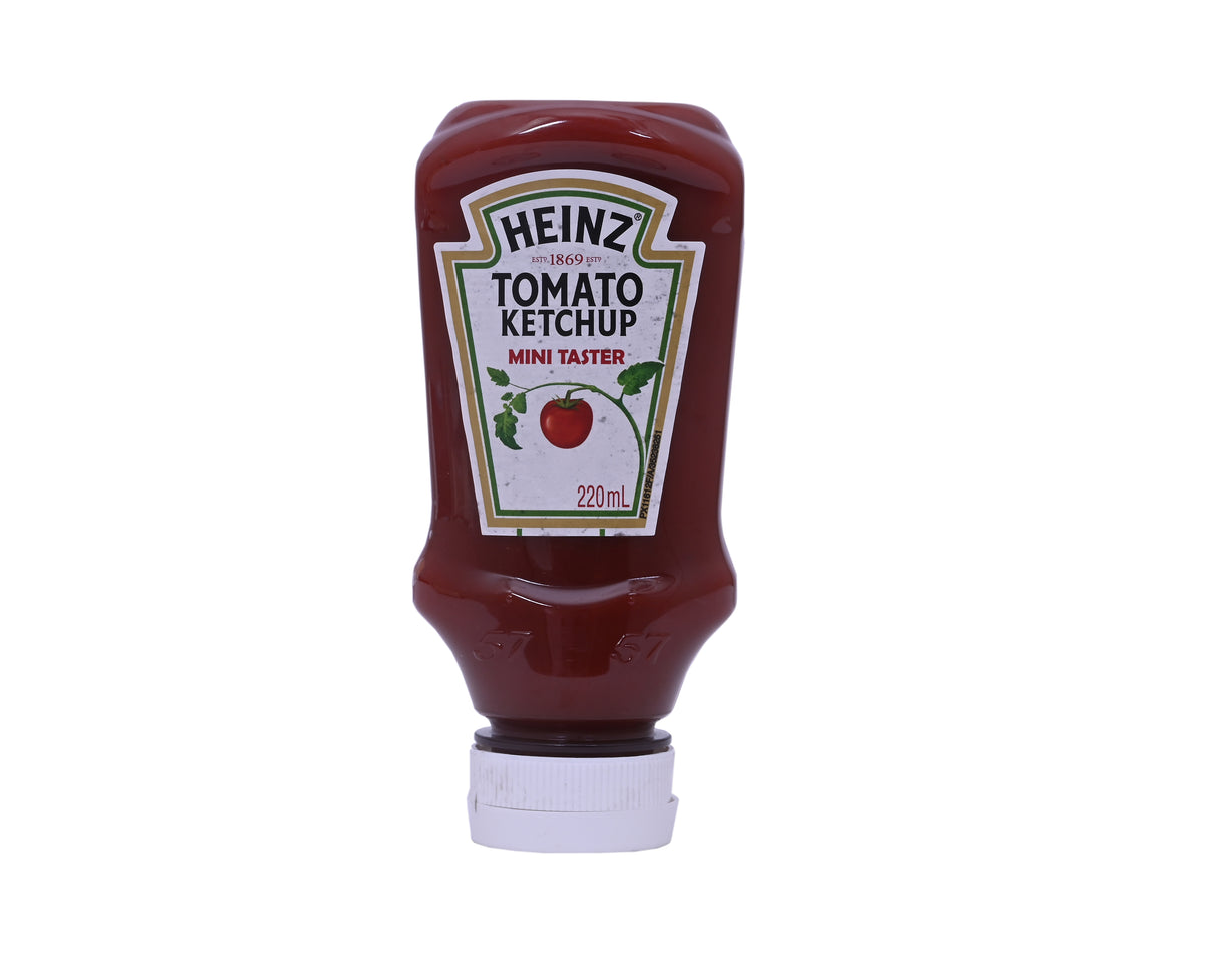 Heinz Tomato Ketchup, 220ml (Classic Tomato Sauce Made with Vine-Ripened Tomatoes)