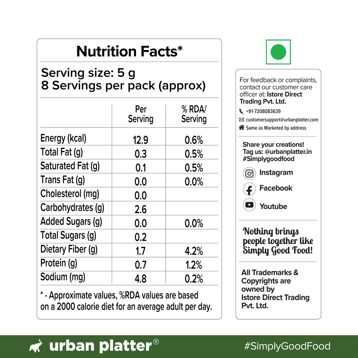 Urban Platter Herbs de Provence Seasoning, 40g (French-inspired, Jain-Friendly, Mesmerising blend of signature herbs)