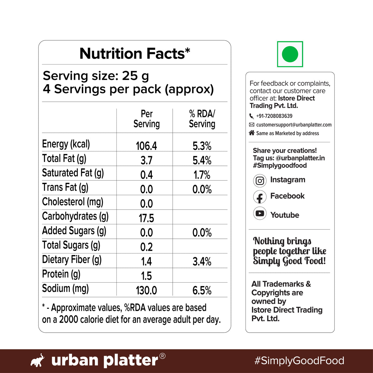 Urban Platter Giant Inka Corn, 100g (Salted & Roasted Corn Kernels, Product of Spain)