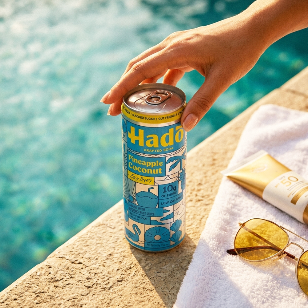 Pineapple Coconut Crafted Soda, 250ml x 4 (10g Fibre, Zero Added Sugar)