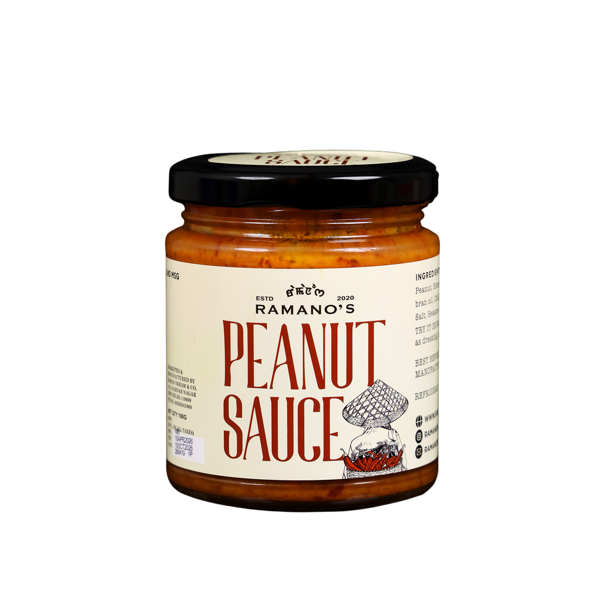 Peanut Sauce, 190g (Creamy Roasted Peanut Sauce | Rich & Nutty | No MSG | No Preservatives | Ready to Use)