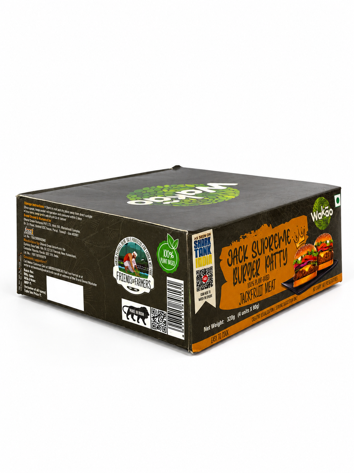 Jack Supreme Burger Patty - 100% Plant based , Ready to Cook, Heat & Eat