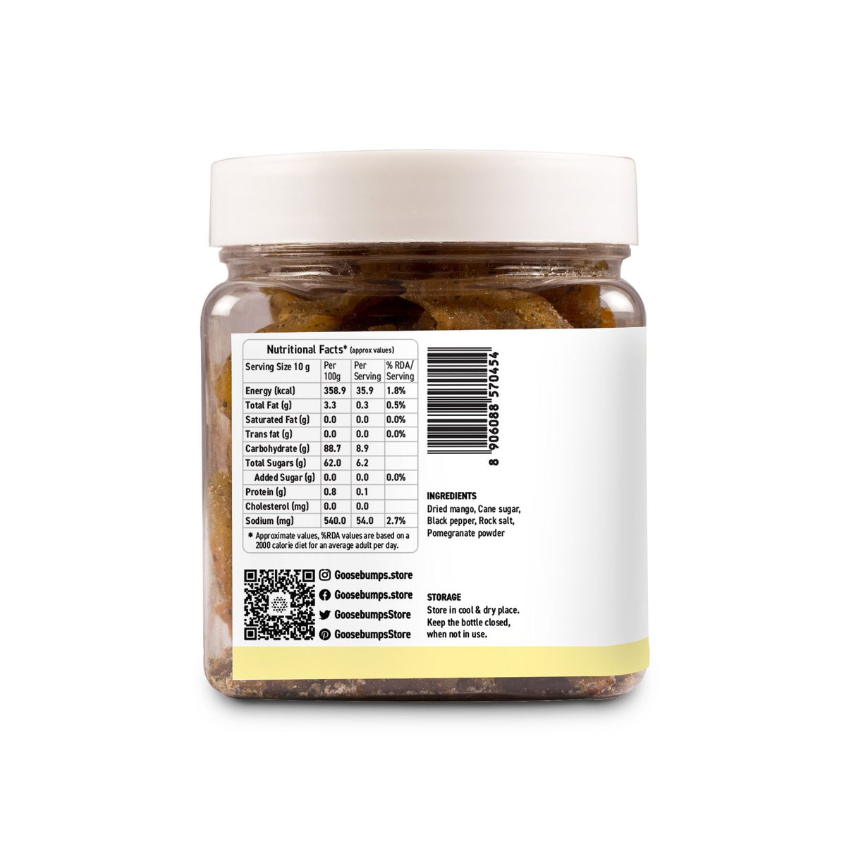 Goosebumps Masala Mango | Dried Mango | Dehydrated Fruit | Chatpata Mango Healthy Snack for kids and adults, 150g
