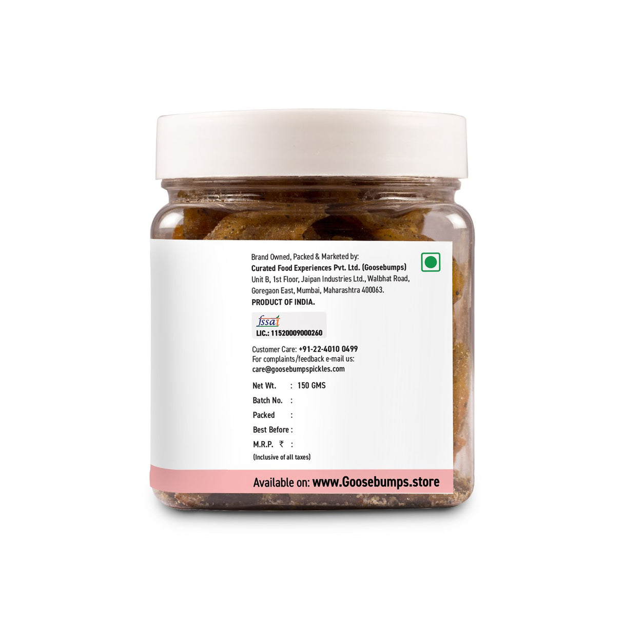 Goosebumps Masala Cherry Berry | Dried Mix Berries | Dehydrated Berries | Chatpata Cherry Berry Healthy Snack for kids and adults | 150 gms