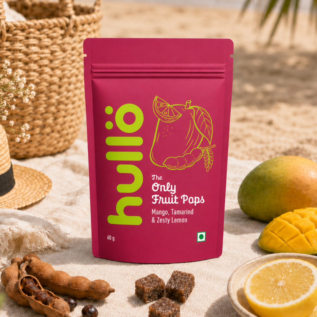 The Only Fruit Pops Mango Tamarind & Zesty Lemon, 60g (Real Fruit Pops | No Added Sugar | High in Fibre | No Preservatives or Artificial Colours & Flavours)