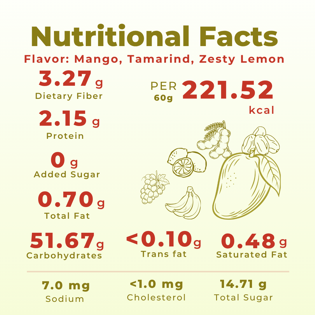 The Only Fruit Pops Mango Tamarind & Zesty Lemon, 60g (Real Fruit Pops | No Added Sugar | High in Fibre | No Preservatives or Artificial Colours & Flavours)