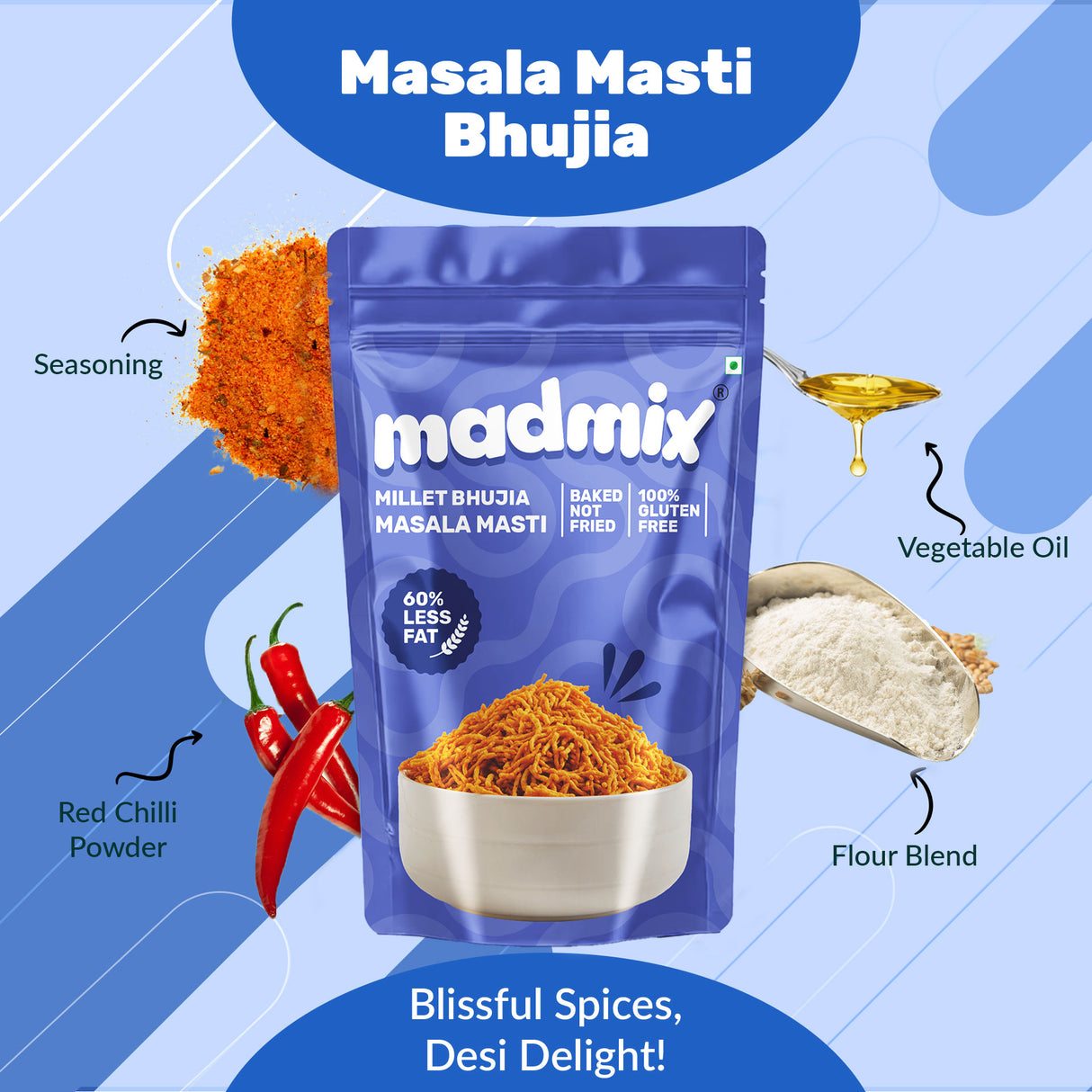 Madmix Jowar Bhujia Masala Masti, 25g