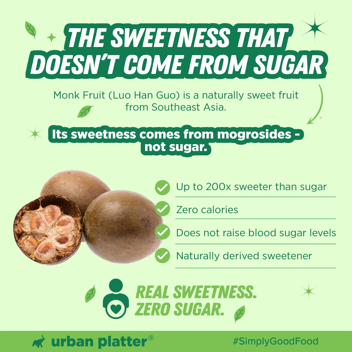 Urban Platter Monk Fruit Sweetener - How to Use as Sugar Replacement