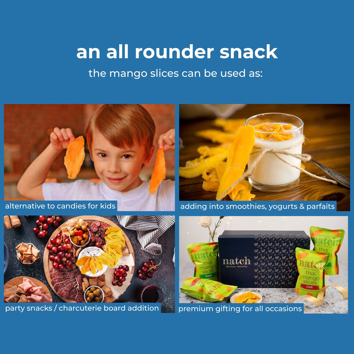Natch Mango Slices Bare, 150g