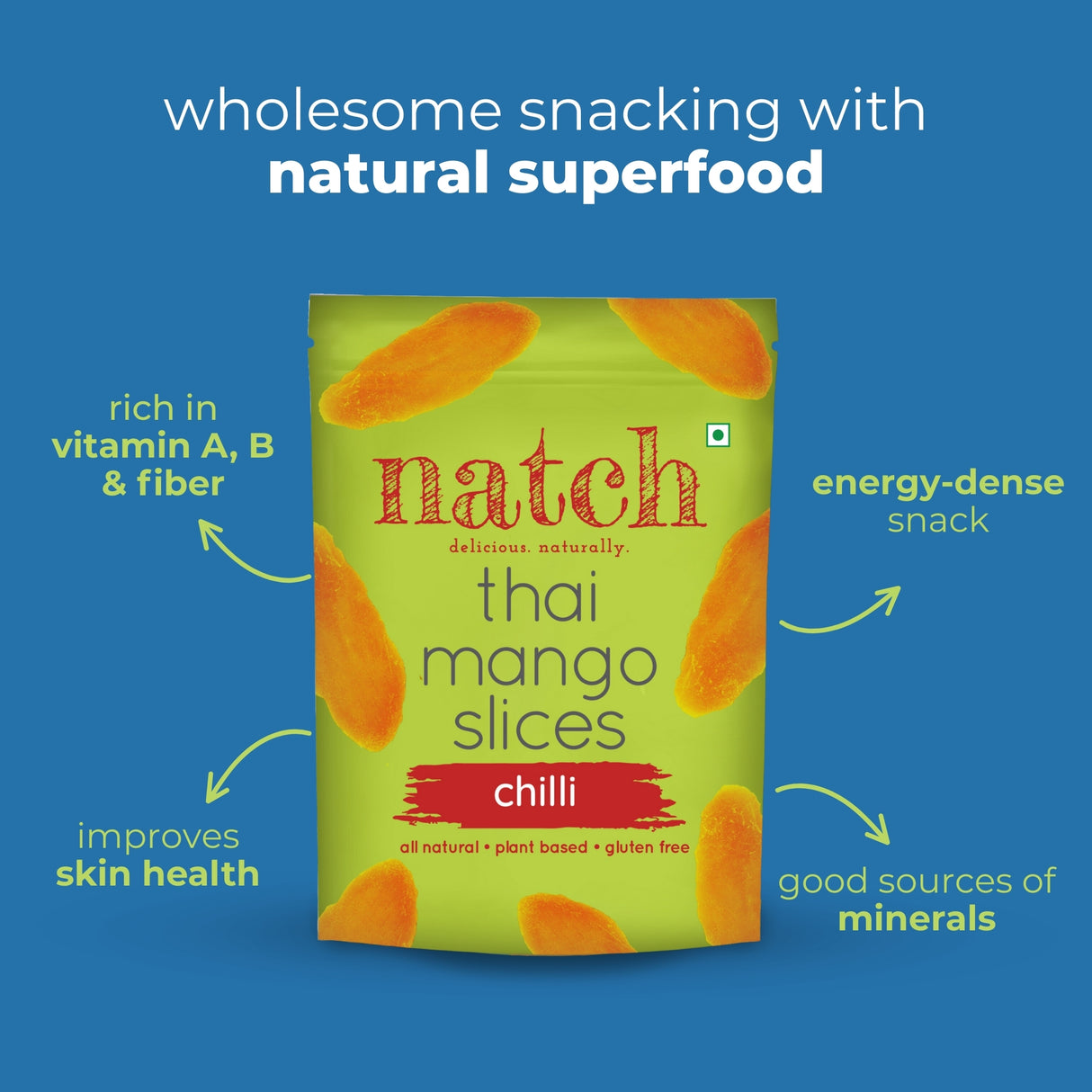 Natch Mango Slices Chilli, 150g
