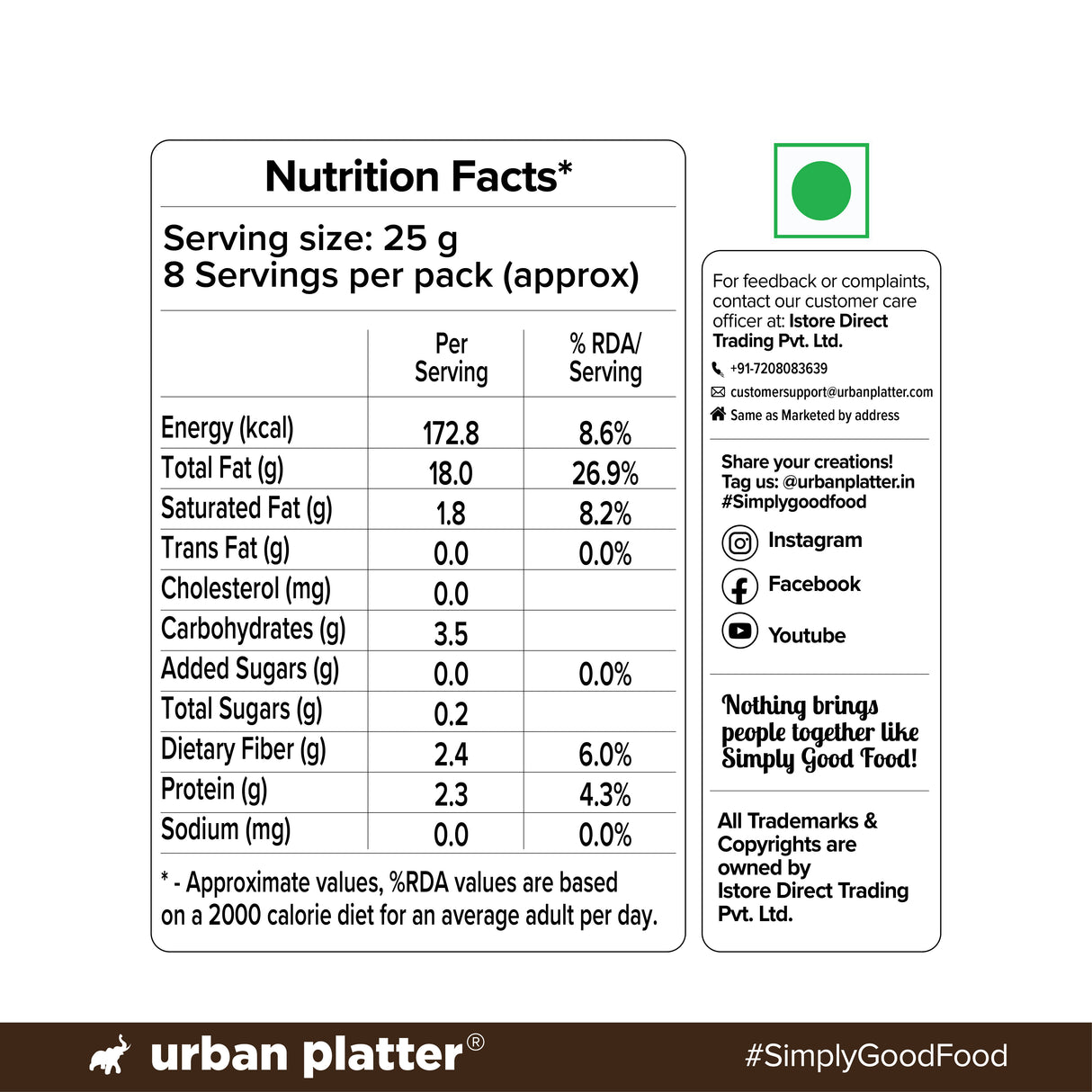 Urban Platter Pecan Flour, 200g (Imported from the USA | Ideal for Baking & Desserts)