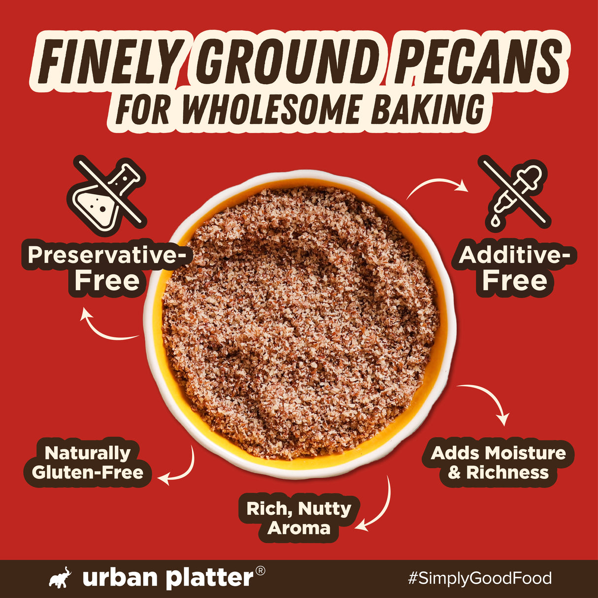 Urban Platter Pecan Flour, 200g (Imported from the USA | Ideal for Baking & Desserts)