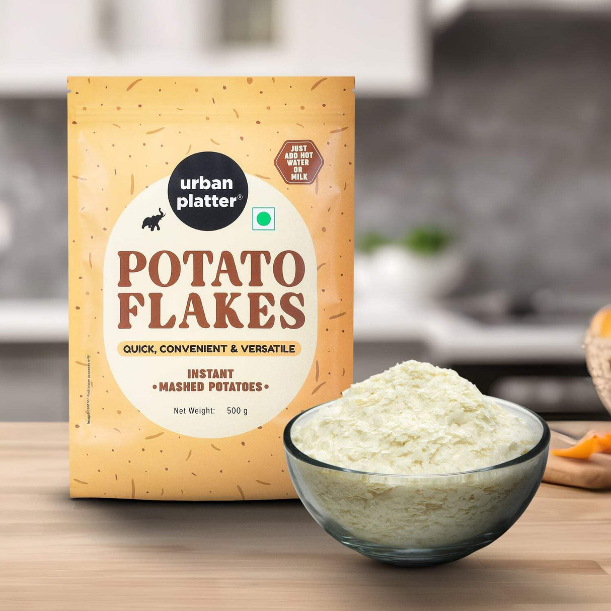 Urban Platter Potato Flakes 500g, (Dehydrated Potato Flakes | Ready to Use Dried Potato Bits | Quick and Convenient)