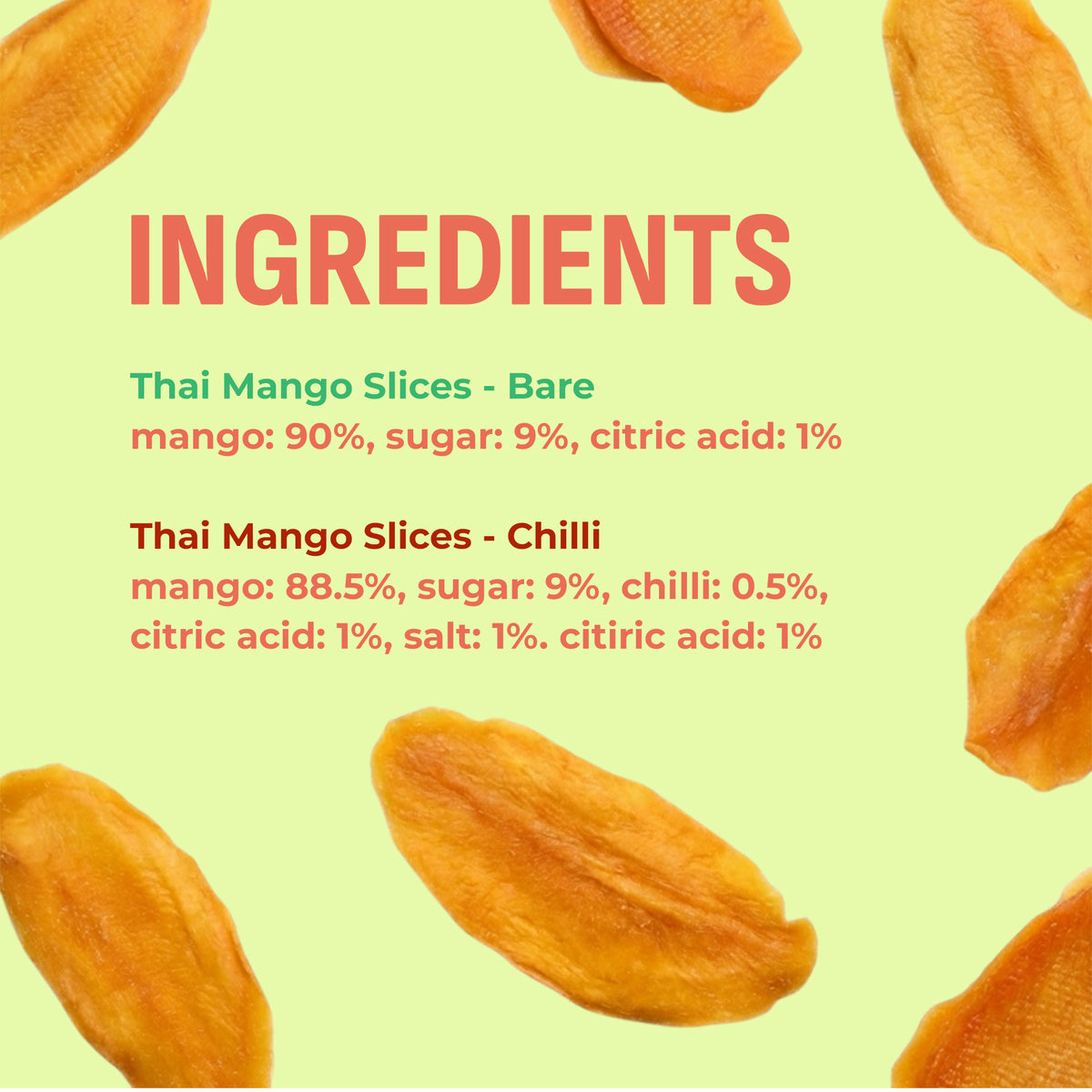 Assorted Combo Pack Of 7 (Thai Rice Chips And Thai Mango Slices), 25g x 5, 60g x 2 (Imported from Thailand | No Palm Oil, Tasty Snacks, Sun Dried Mango Slices)