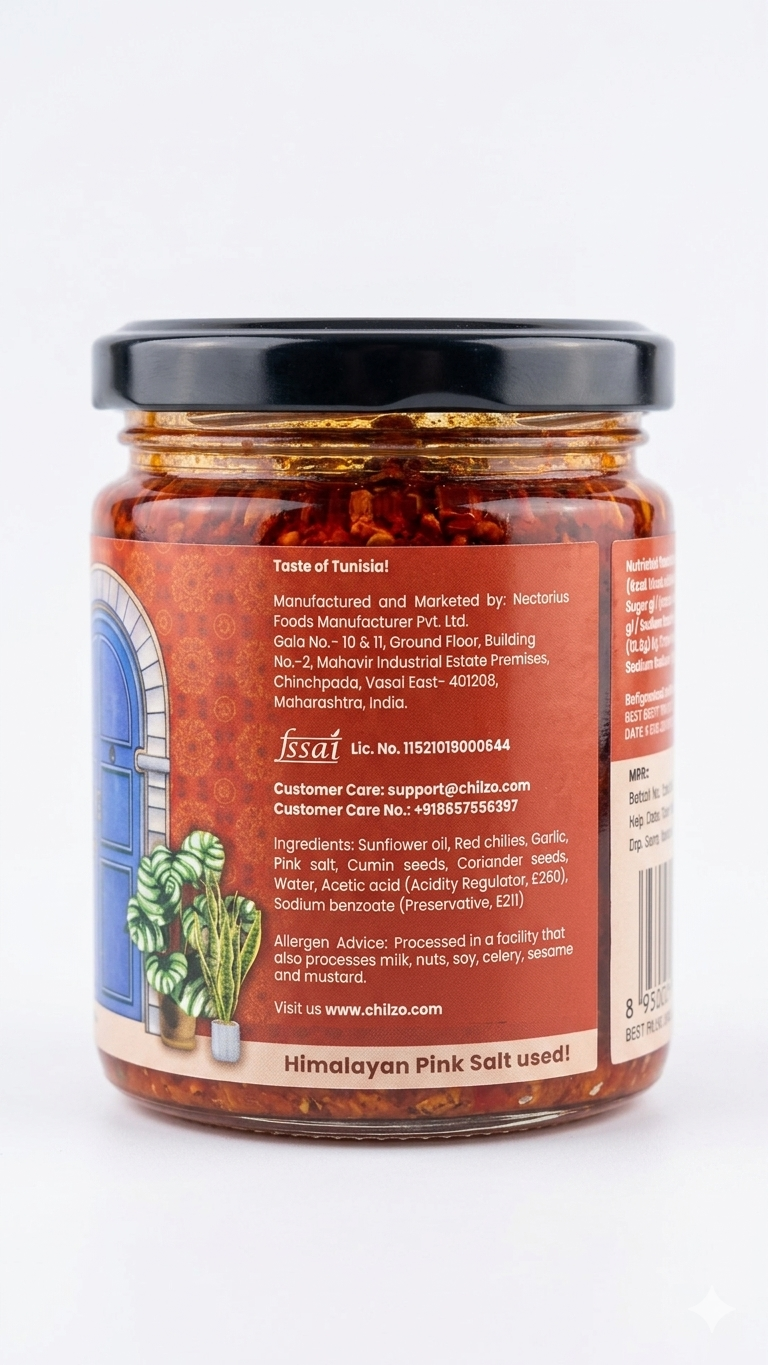 Chilzo Red Harissa,200g (Authentic Harissa, Made with Dried Red Chilies, No Artificial Colors/Flavors, Dip, Stir-fry, Marinate)