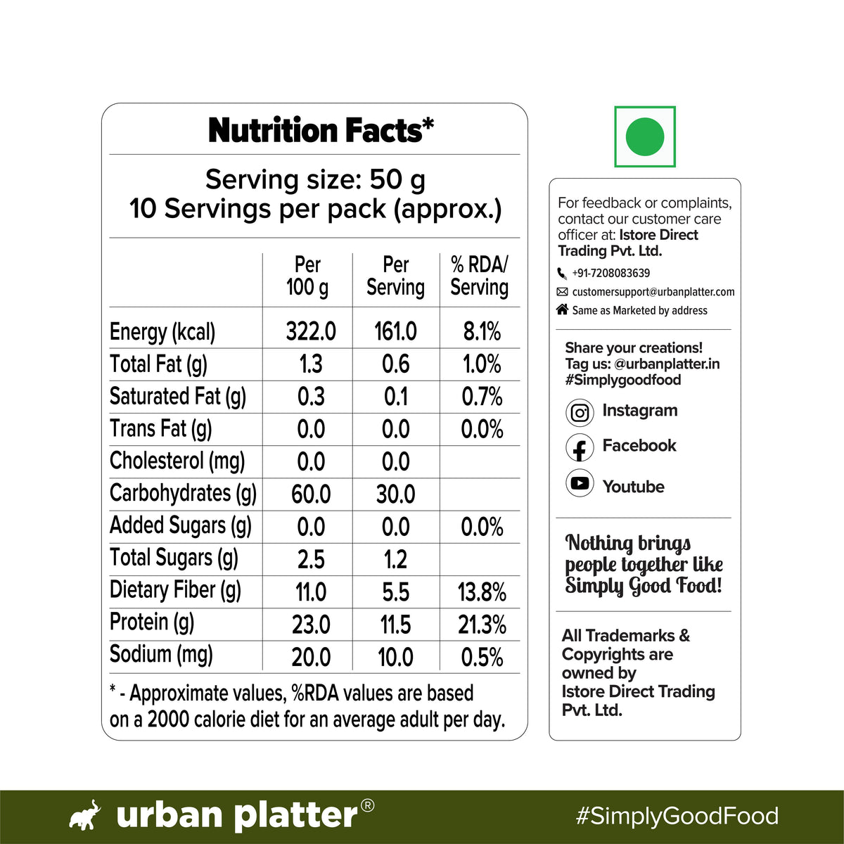 Black Eyed Beans, 500g (White Lobia/ Chawli | 23g Protein | 11g Fiber | Nourishing whole beans for Gravies, Curries, Bowls, & Salads)