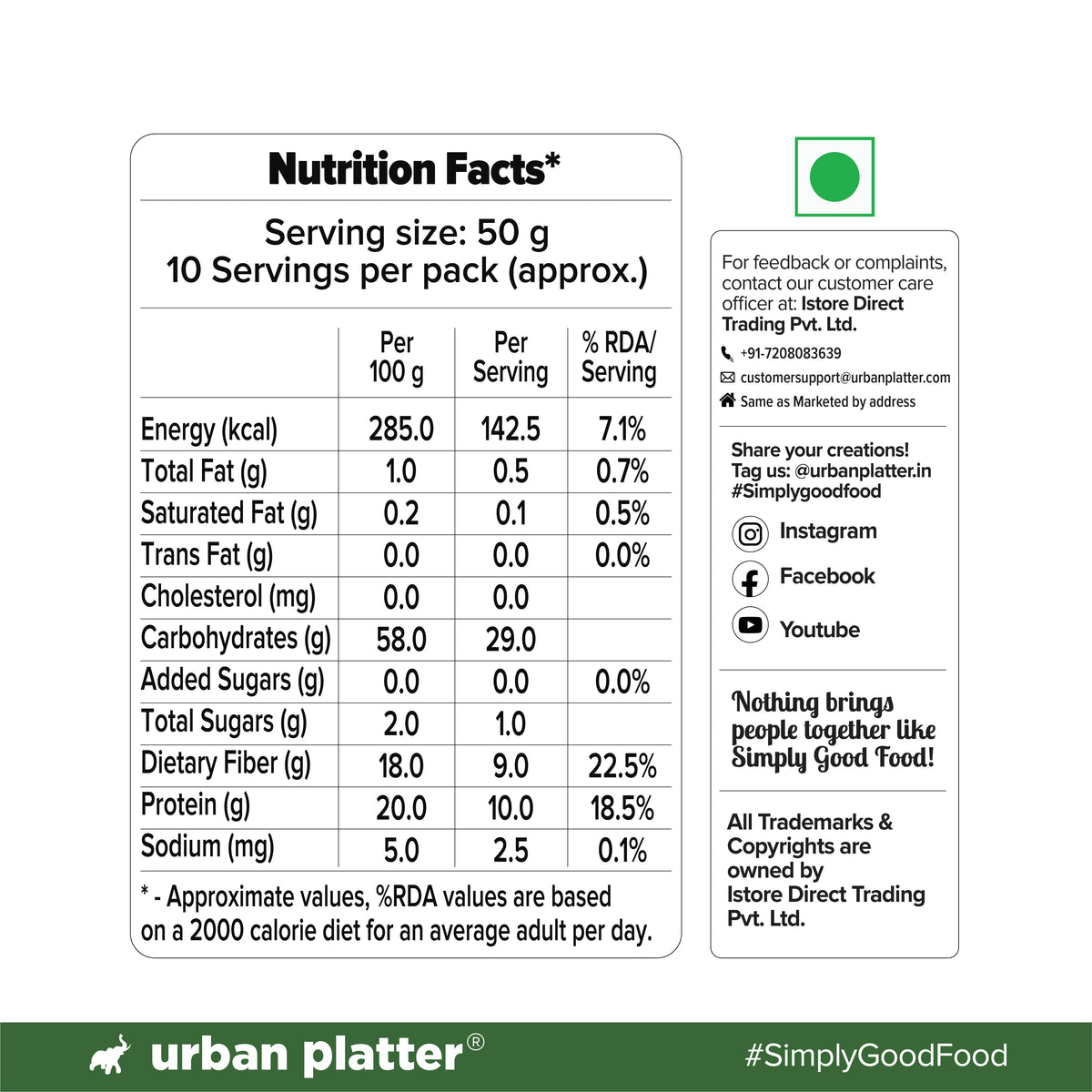 Lima Beans, 500g (Butter Beans | 20g Protein | 18g Fiber | Nourishing whole beans for Gravies, Curries, Bowls, & Salads)