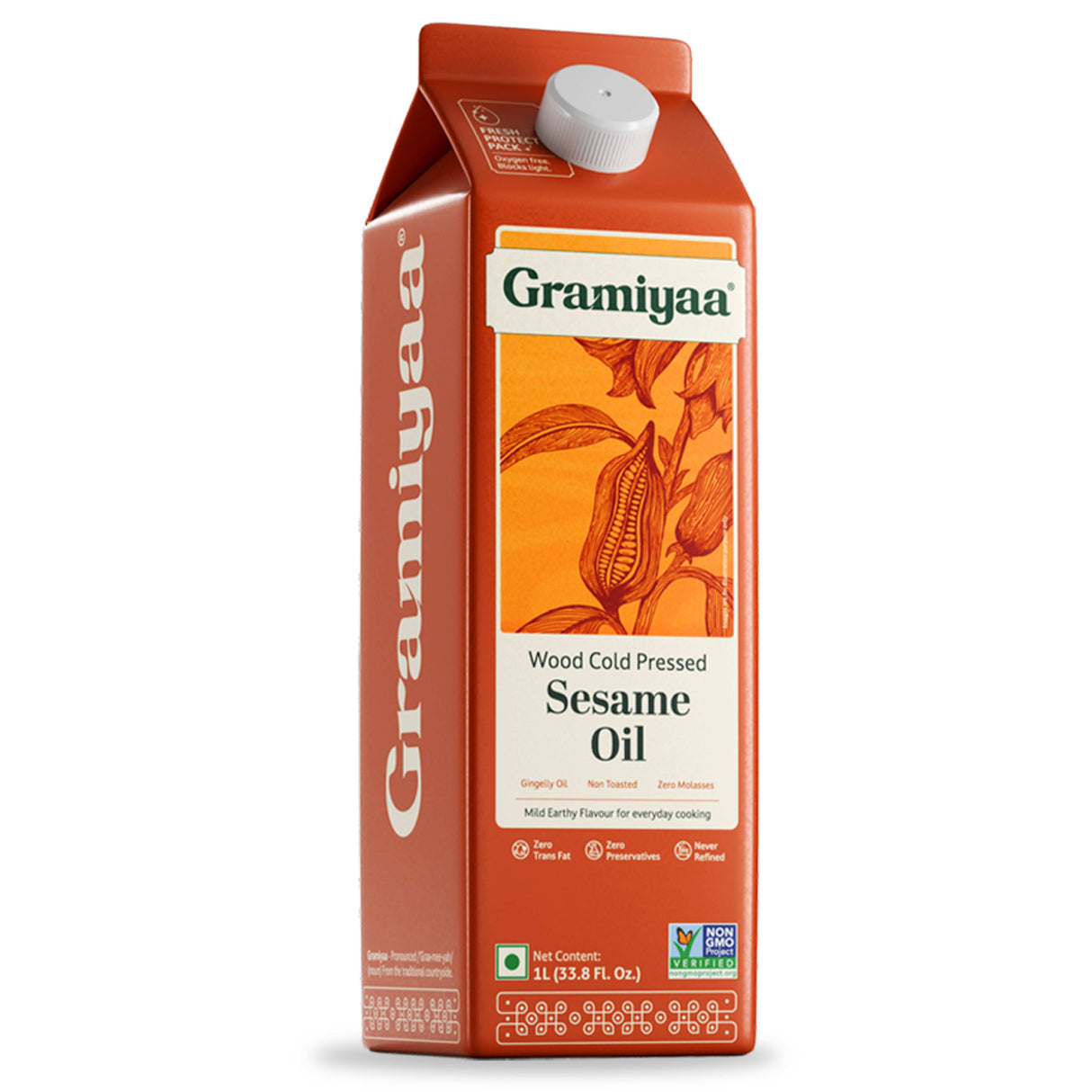Gramiyaa Sesame Oil - Wood Cold Pressed Oil 1L