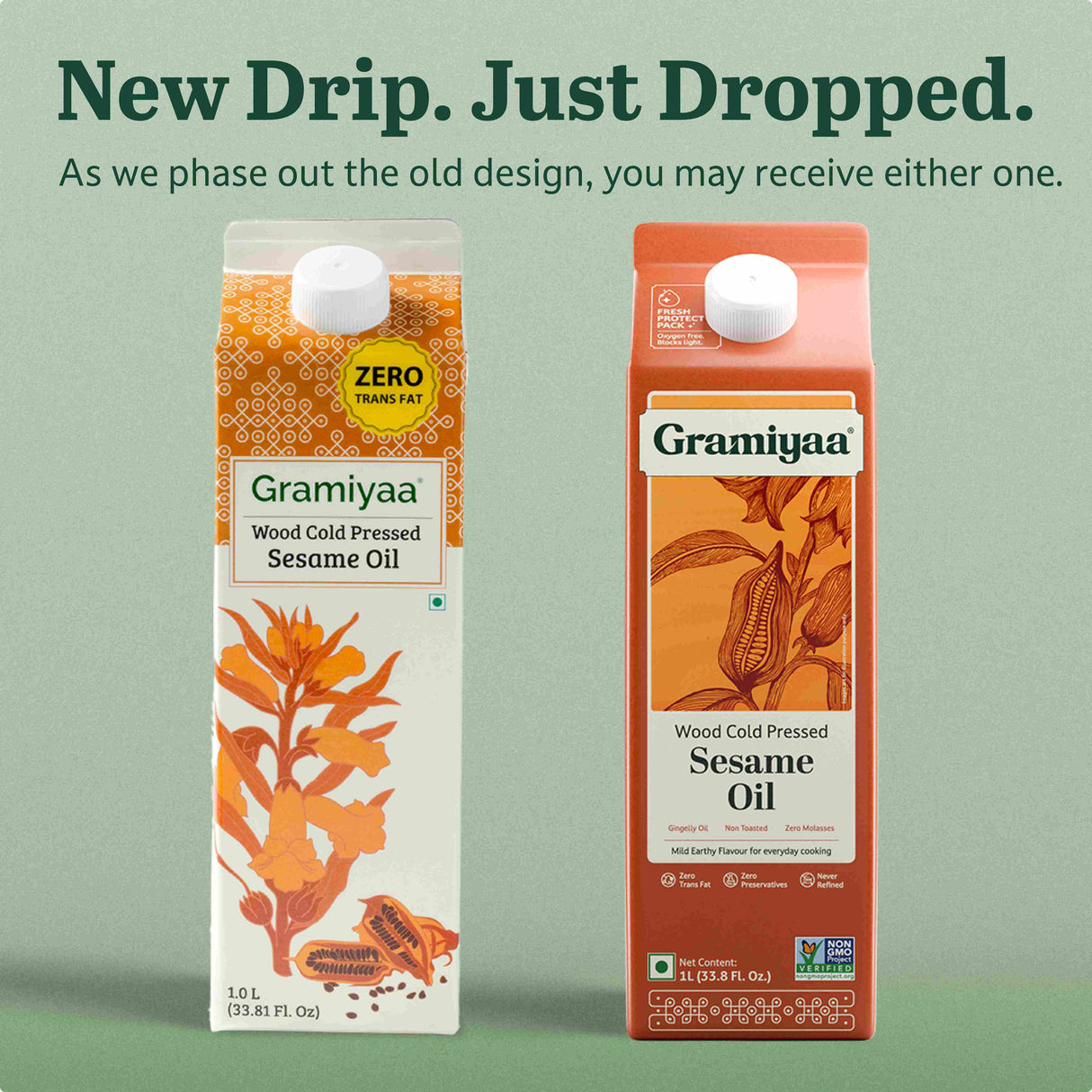 Gramiyaa Sesame Oil - Wood Cold Pressed Oil 1L