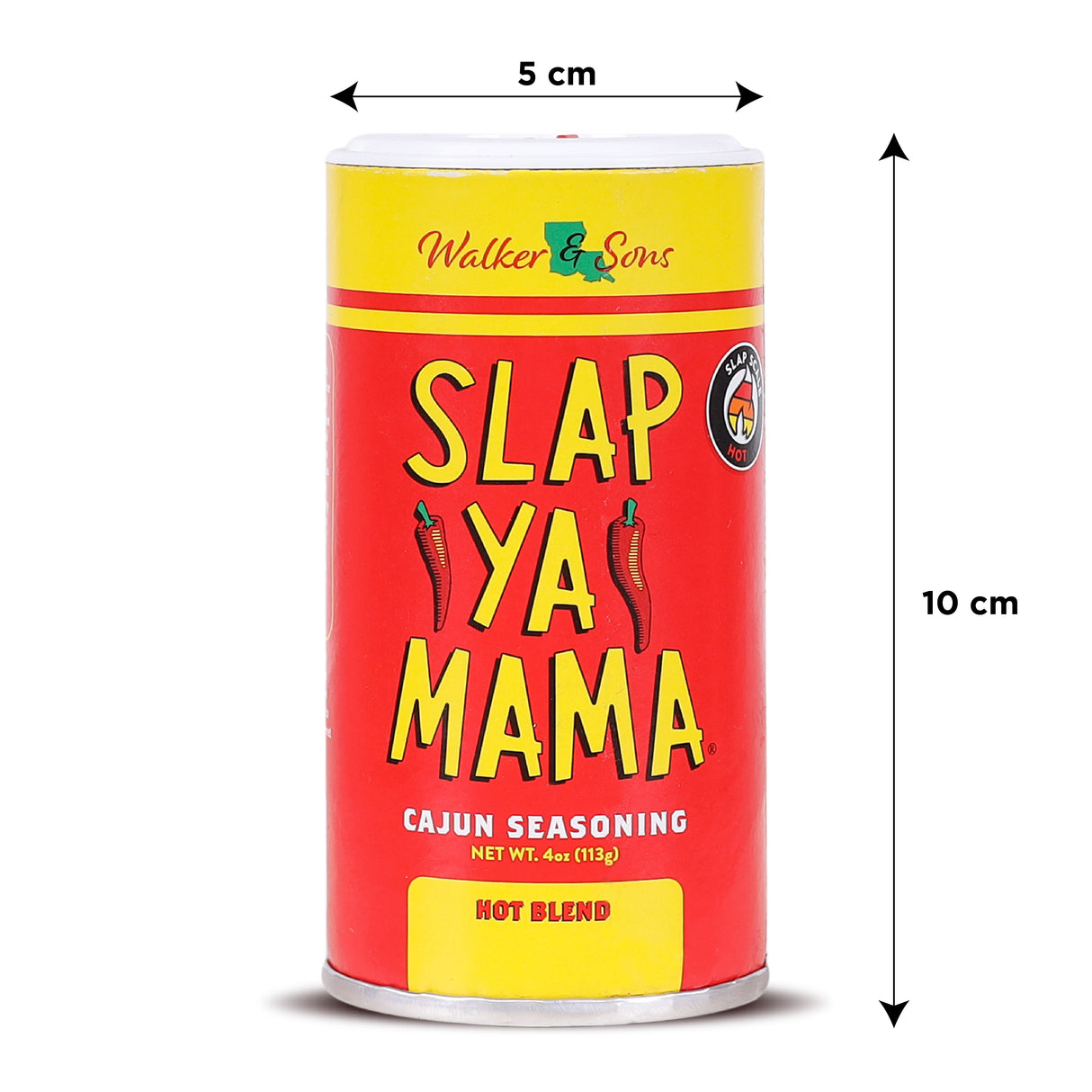 Slap Ya Mama Hot Cajun Seasoning, 113g (Spicy Louisiana-Style Cajun Spice Mix for Everyday Cooking | No MSG , Gluten Free)