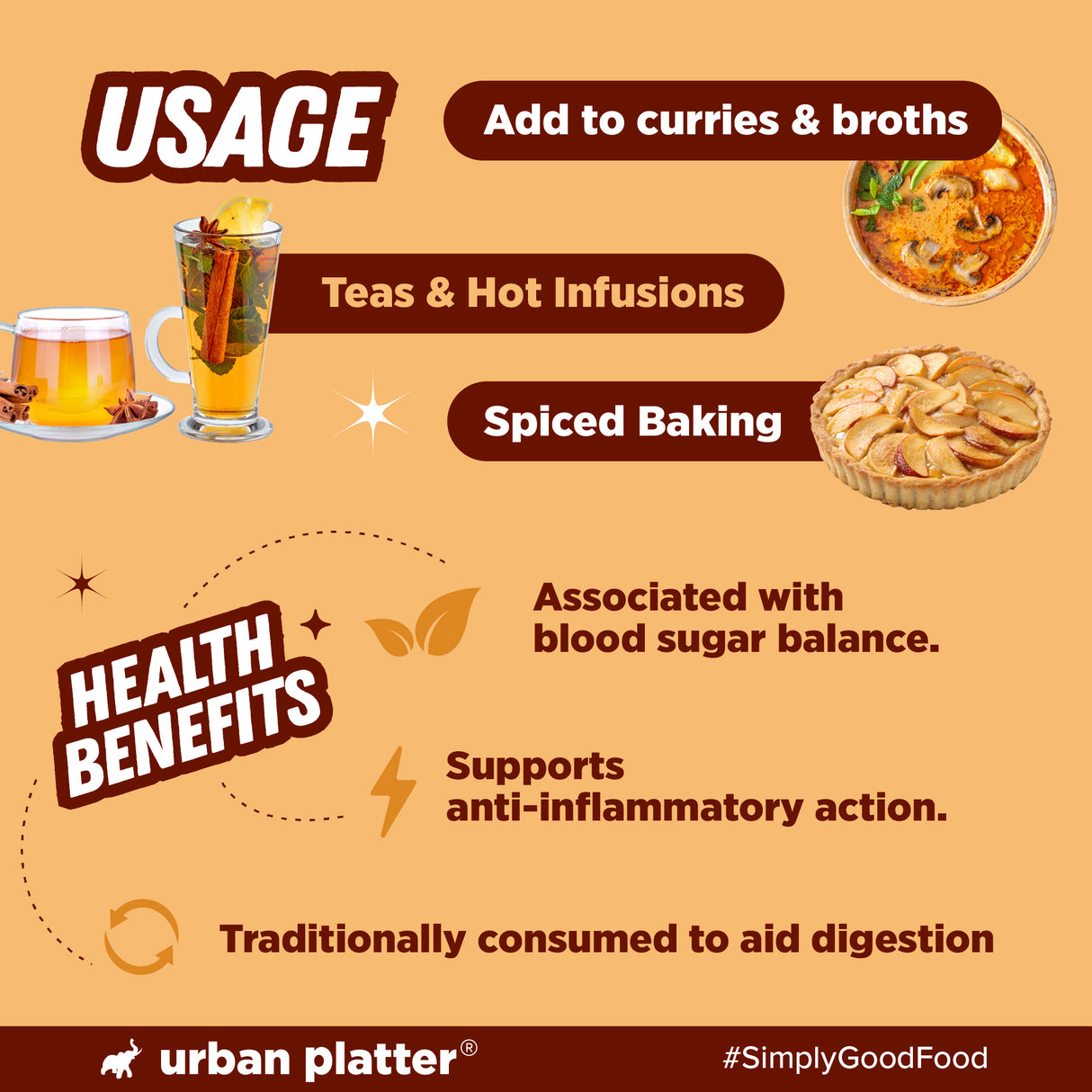 Urban Platter Saigon Sticks, 200g Jar (Cassia quills, Cinnamon like flavour)