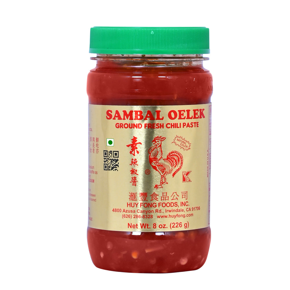 Huy Fong Sambal Oelek Chili Paste, 226g (Authentic Indonesian-Style Hot Chili Condiment & Cooking Paste)