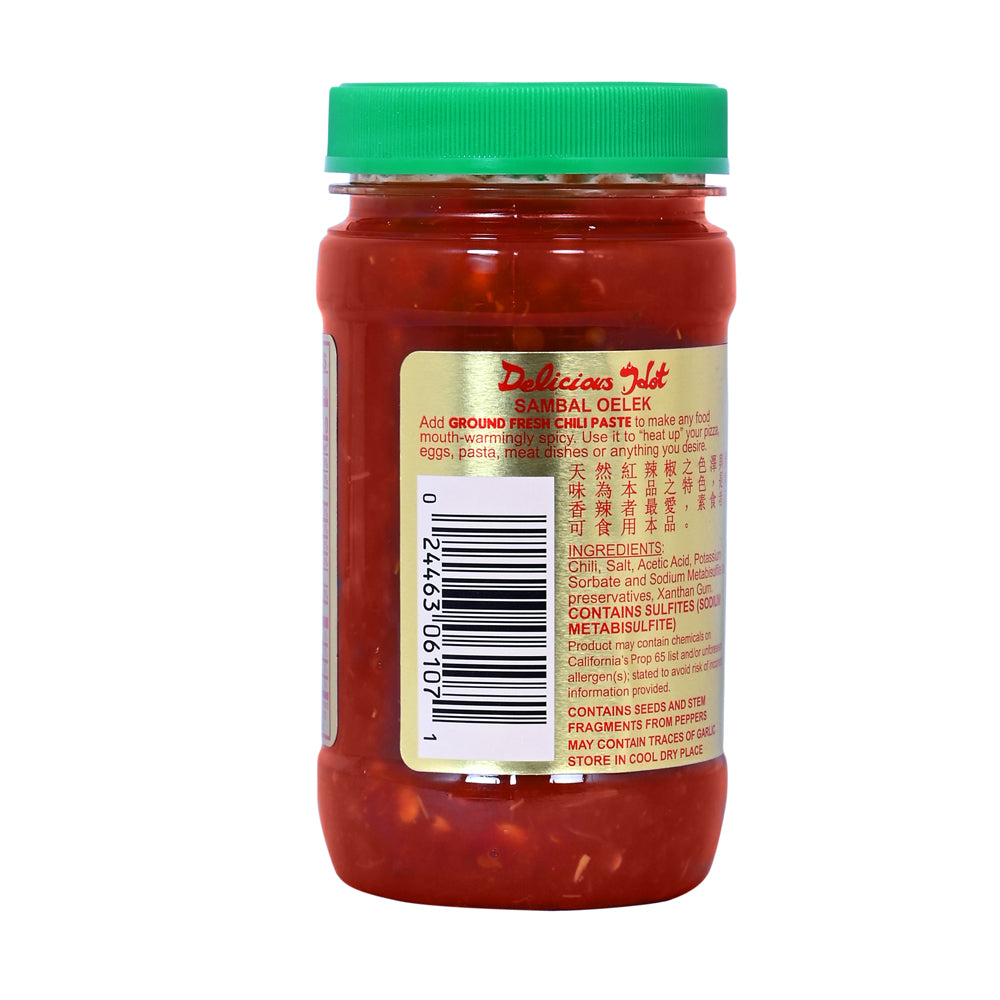 Huy Fong Sambal Oelek Chili Paste, 226g (Authentic Indonesian-Style Hot Chili Condiment & Cooking Paste)