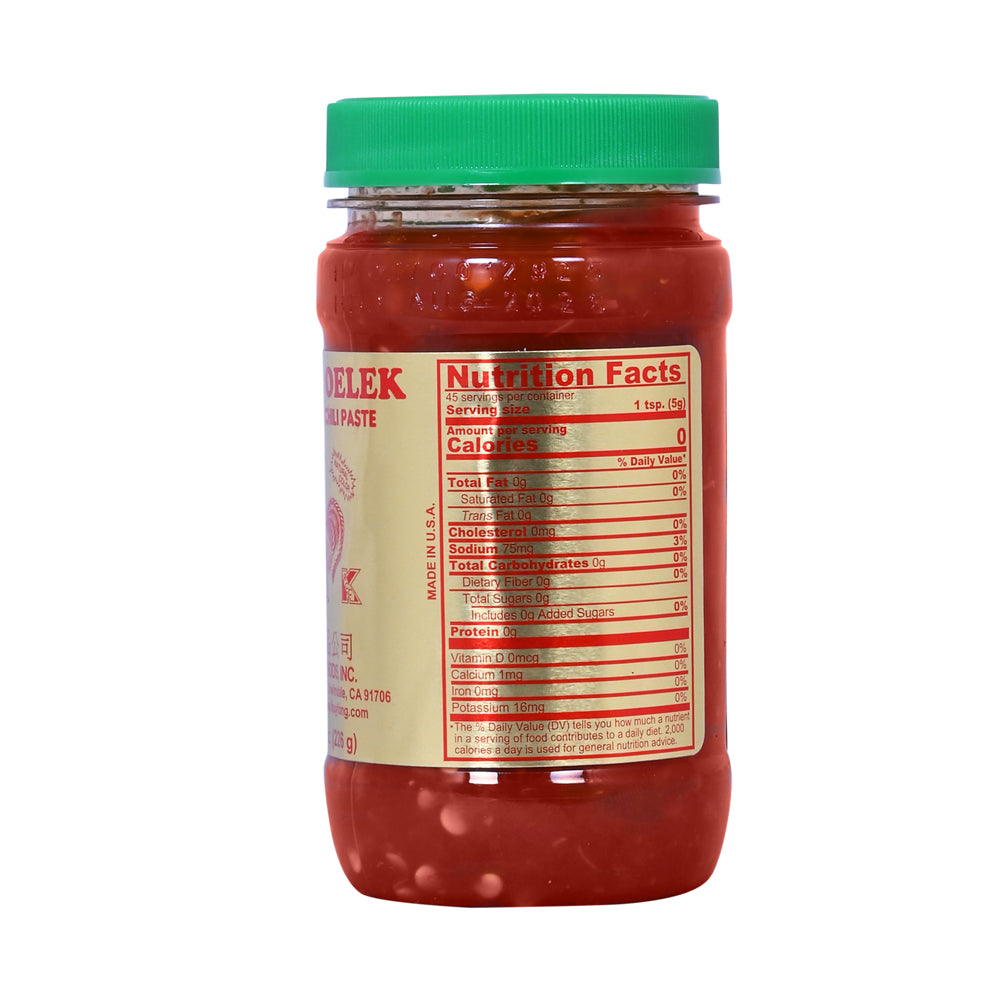 Huy Fong Sambal Oelek Chili Paste, 226g (Authentic Indonesian-Style Hot Chili Condiment & Cooking Paste)