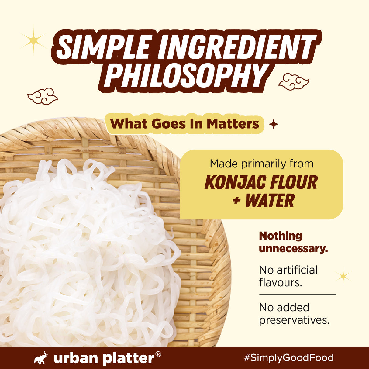 Urban Platter Shirataki Konjac Noodles, 270g (Fat-Free, Gluten-Free, Low Carb, Ready to Use)