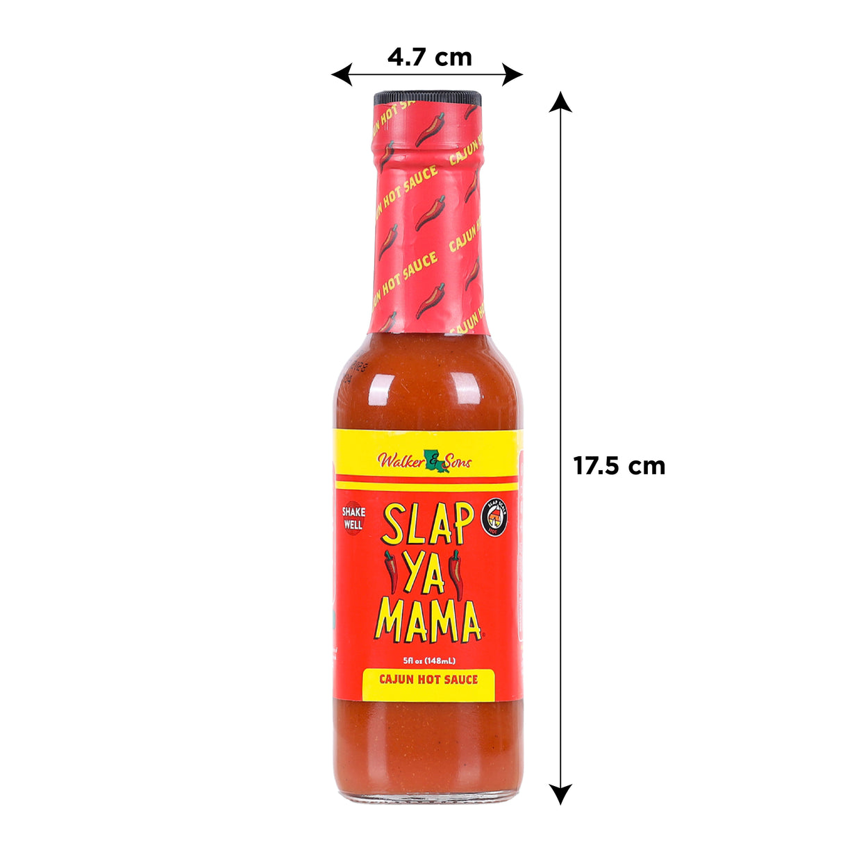 Slap Ya Mama Louisiana Style Cajun Hot Sauce, 148ml (Bold Pepper Flavor for Everyday Cooking | No MSG, Gluten Free)