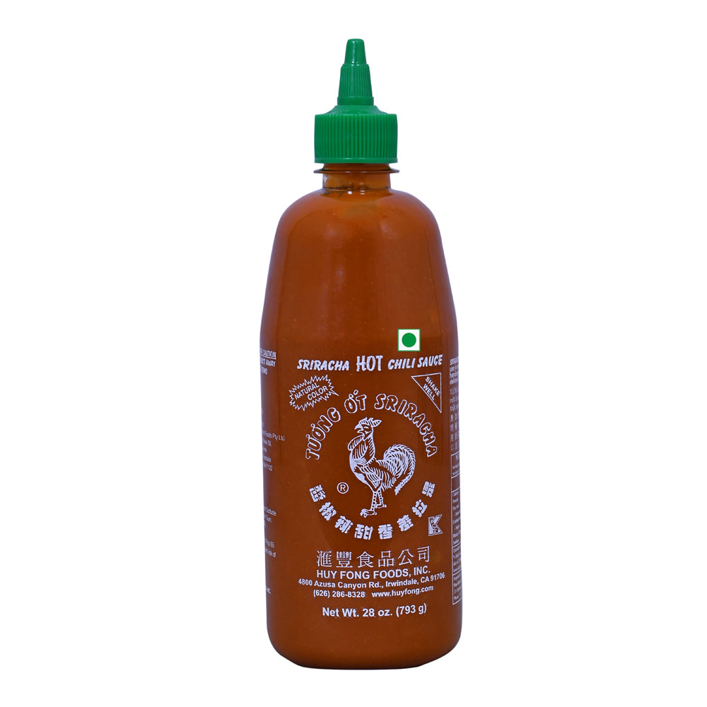 Huy Fong Foods Sriracha Hot Chili Sauce, 793g (Made with Sun-Ripened Chilies & Garlic, Spicy Dipping, Cooking & Marinade Sauce, No Artificial Colours or Flavourings)