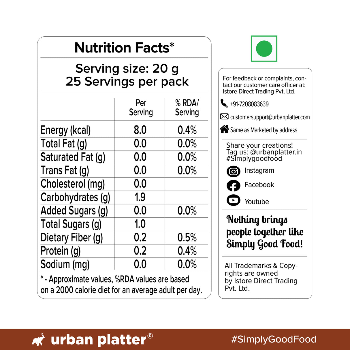 Urban Platter Tamarind Slab, 500g (Imli Block | Natural, Seedless & Sundried | Ideal for Cooking, Chutneys & Curries)